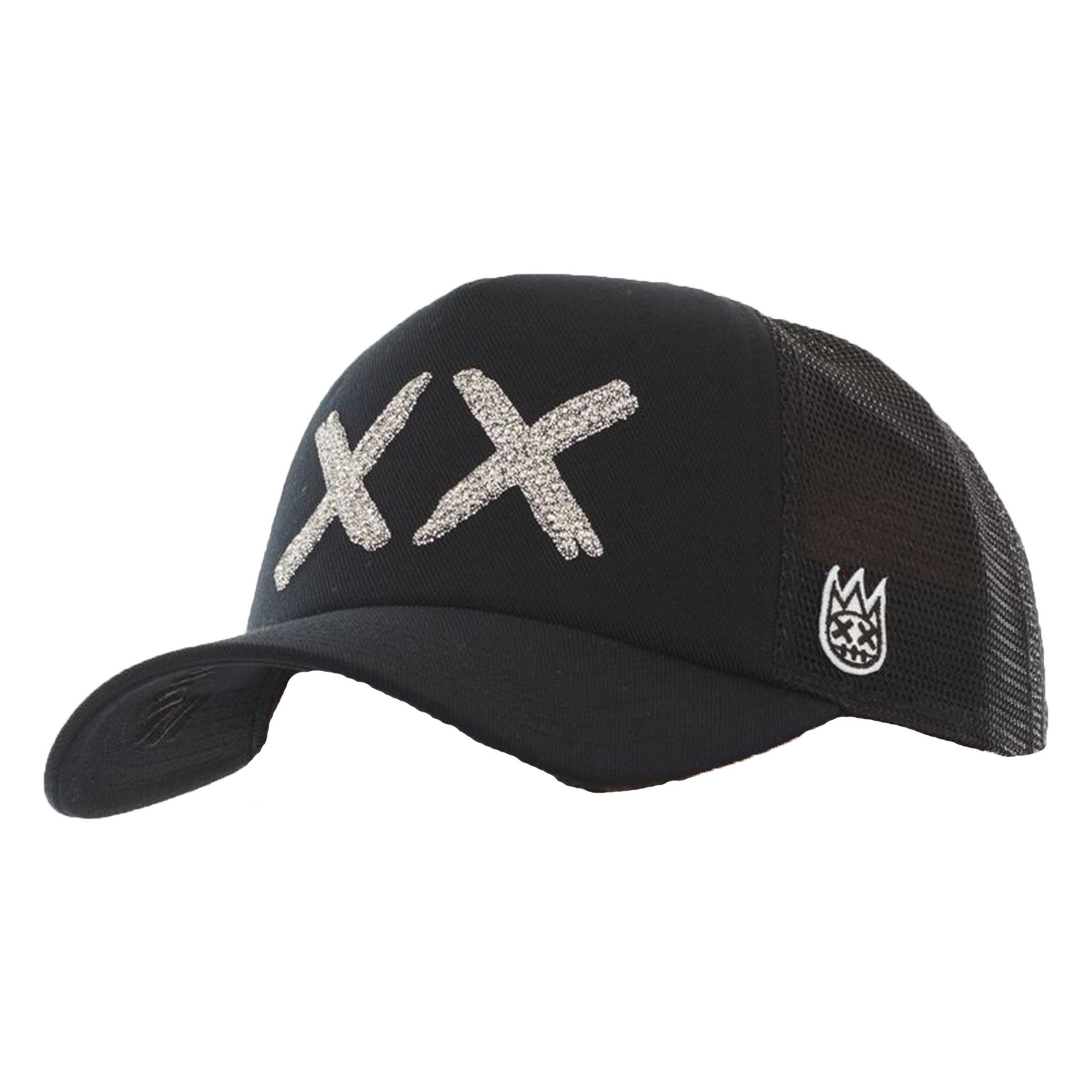 Cult of Individuality Crystal Double X Trucker Hat-Black